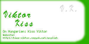 viktor kiss business card